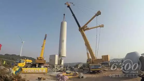 云南曲靖，一個風(fēng)電吊裝工程的現(xiàn)場。