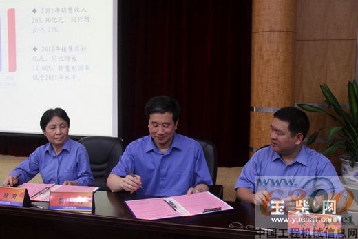 晏平與股份公司總經(jīng)理班子、黨委代表簽訂責任狀